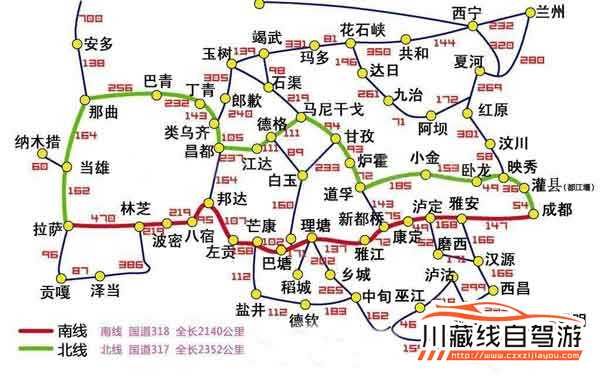 川藏線地圖